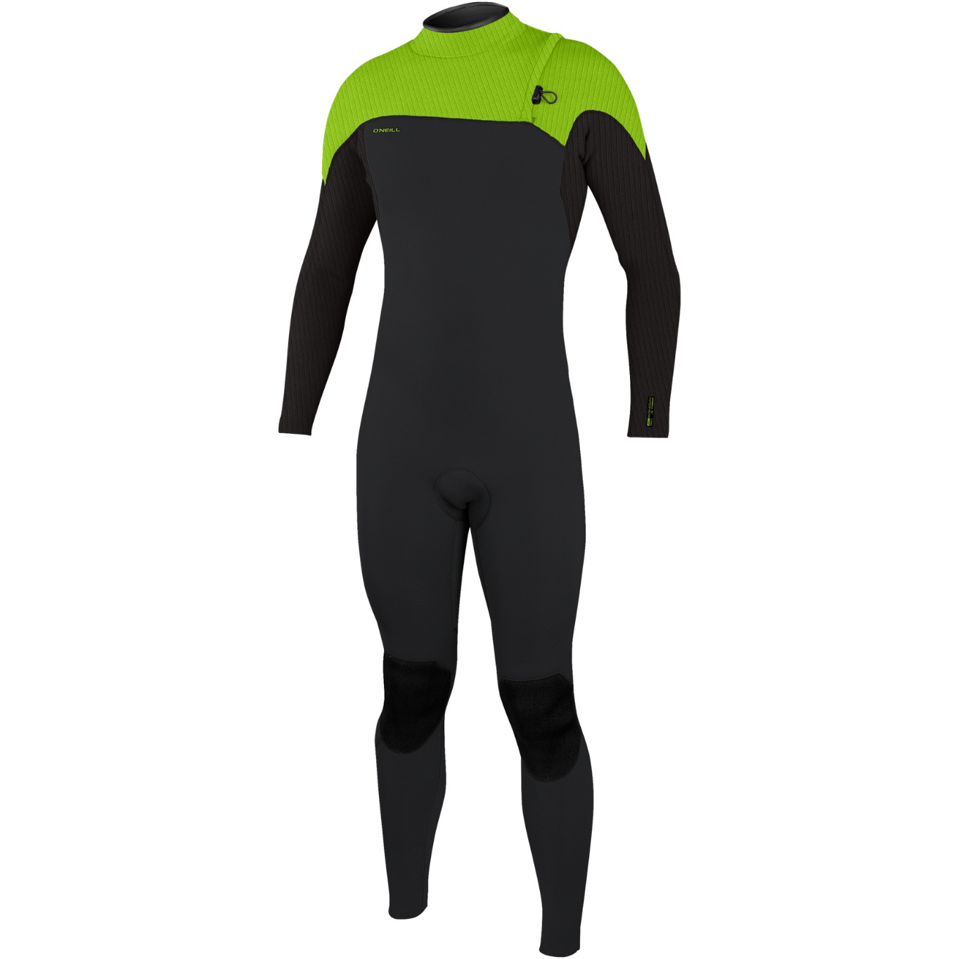 2026 O'Neill Mens Hyperfreak Comp 4/3mm Zipless Wetsuit 4971 - Tempered Steel / Day Glo